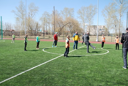 Открытие школьного стадиона 