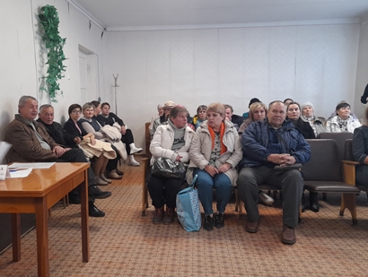 Сельский сход в Новопышминском